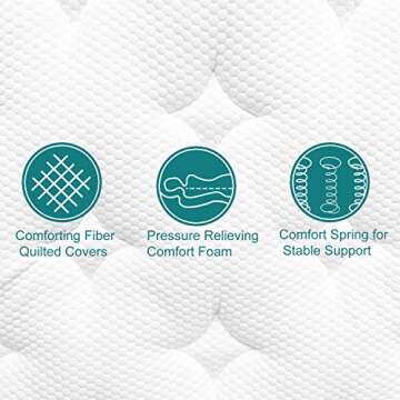 Crystli Queen Mattress, 10 Inch Memory Foam Mattress with Innerspring Hybrid Mattress in a Box Pressure Relief & Supportive Queen Size Mattress 100-Night Trial 10-Year Support