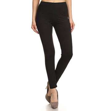 Comfortable High Waisted Solid Leggings for Women