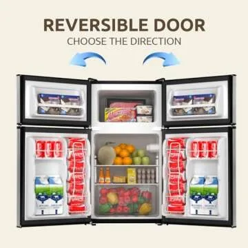 Compact BANGSON Mini Fridge with Freezer for Home Office