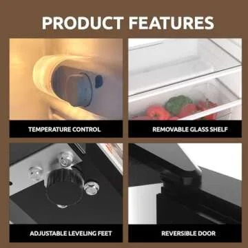 Compact BANGSON Mini Fridge with Freezer for Home Office