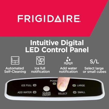 Frigidaire Stainless Steel Ice Maker 26 lbs Daily Efficiency