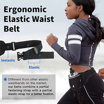 Comfortable Running Belt with BPA Water Bottles