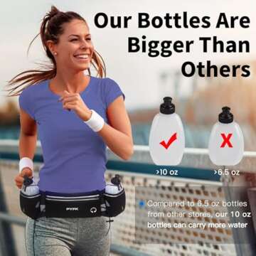 Comfortable Running Belt with BPA Water Bottles