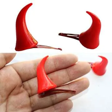 Secaden Devil Horns Hair Clip for Halloween Costumes