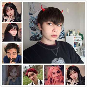 Secaden Devil Horns Hair Clip for Halloween Costumes