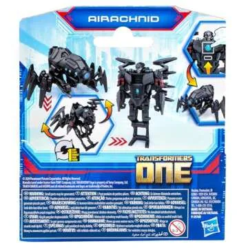 Transformers One Cog Changer Airachnid 4-Inch Robot Action Figure, Interactive Toys for Boys and Girls Ages 6 and Up