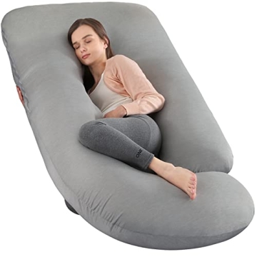 Elover U-Shape Pregnancy Pillow, Cooling Cover Full Body Pillow for Adults