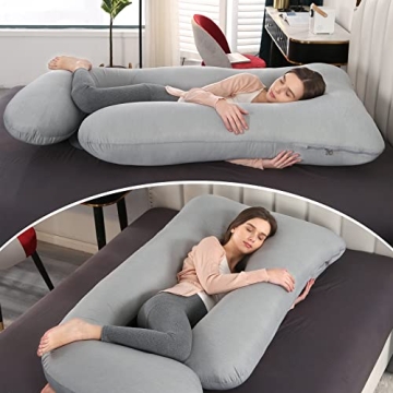 Elover U-Shape Pregnancy Body Pillow for Restful Sleep