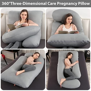 Elover U-Shape Pregnancy Body Pillow for Restful Sleep