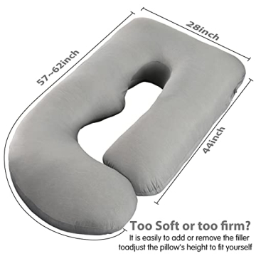 Elover U-Shape Pregnancy Body Pillow for Restful Sleep