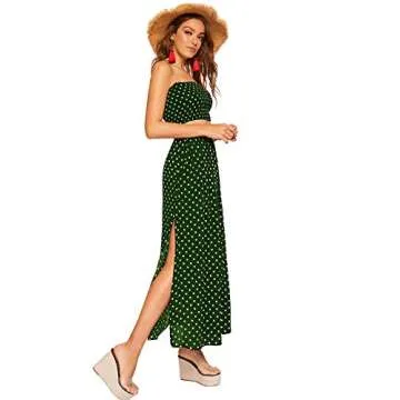 Floerns Summer 2 Piece Outfit Crop Top and Long Skirt Set