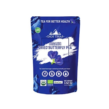 Butterfly Tea Flower - NON GMO Rich Healthy Herbal Blue Tea - Pure Dried Clitoria Ternatea Flowers f...