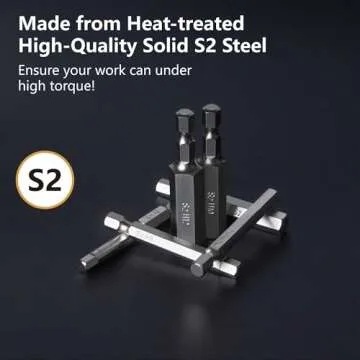 MulWark Hex Head Allen Wrench Drill Bit Set 20PC (10pc Metric & 10pc SAE), 2.3" Long 1/4" Diameter Quick Release Shank Magnetic Screwdriver Bit Set for Assembling Furniture