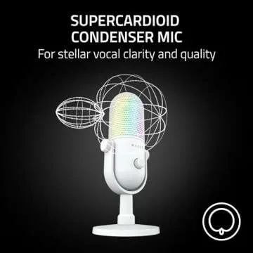 Razer Seiren V3 RGB USB Microphone for Gamers & Streamers