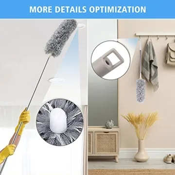 Tiumso 5-in-1 Microfiber Duster Kit for High Ceilings & Fans