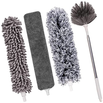 Tiumso 5-in-1 Microfiber Duster Kit for High Ceilings & Fans