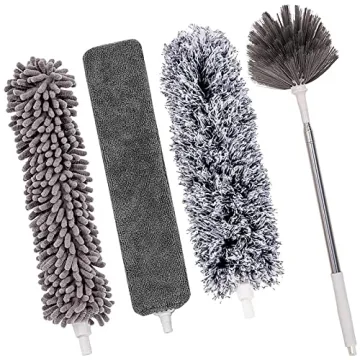 Tiumso 5-in-1 Microfiber Duster Kit for High Ceilings & Fans