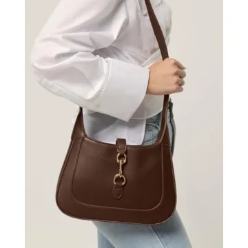 Chic Vegan Leather Shoulder Bag - Adjustable & Stylish