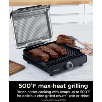 Ninja Sizzle Indoor Grill 500°F High Heat Nonstick Technology