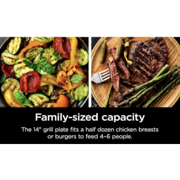 Ninja Sizzle Indoor Grill 500°F High Heat Nonstick Technology