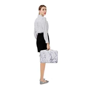 MOSISO Compatible with MacBook Air 13 inch Case 2022 2021 2020 2019 2018 Release A2337 M1 A2179 A1932 Retina Display, Plastic Hard Shell&Bag&Keyboard Skin&Webcam Cover&Screen Protector, White Marble