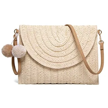High-Quality Hand-Woven Straw Crossbody Bag for Women - Perfect Summer Accessory