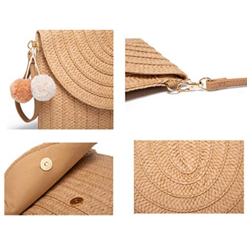 Stylish Straw Crossbody Bag for Women in Summer