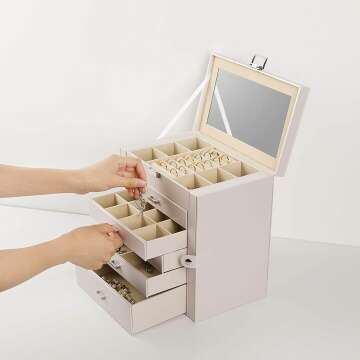 Frebeauty 6-Tier Jewelry Box - Elegant Storage Solution