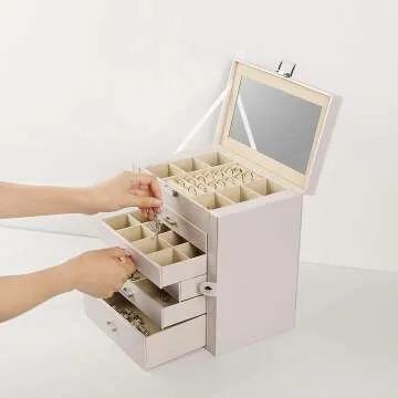 Frebeauty 6-Tier Jewelry Box - Elegant Storage Solution