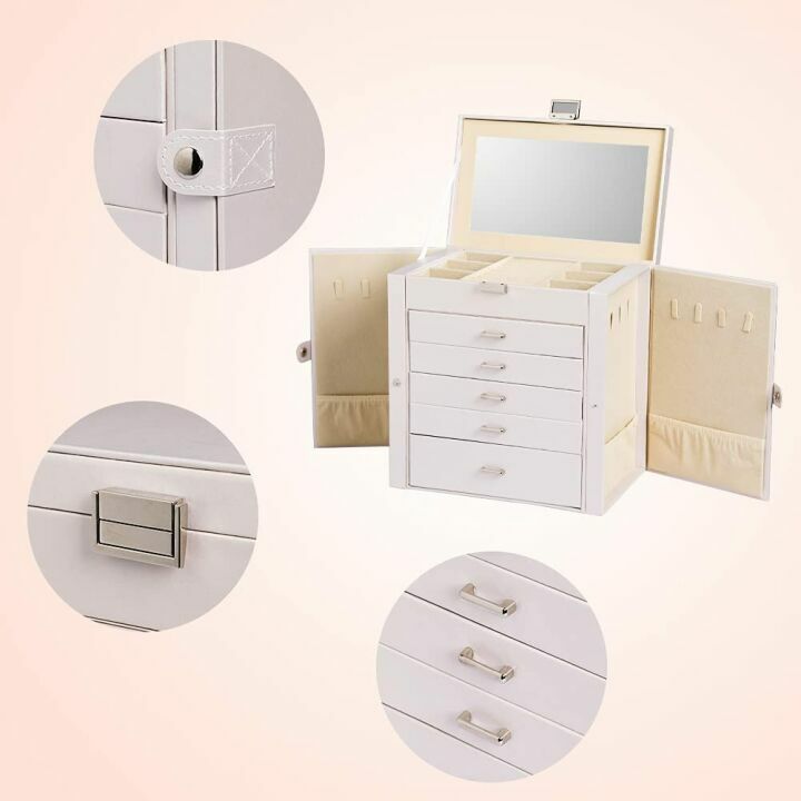 Frebeauty 6-Tier Jewelry Box - Elegant Storage Solution