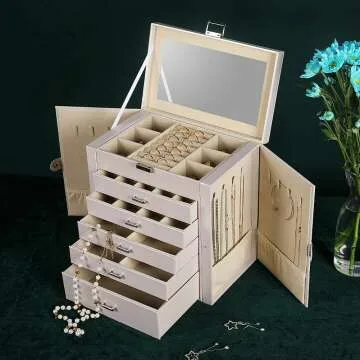 Frebeauty 6-Tier Jewelry Box - Elegant Storage Solution