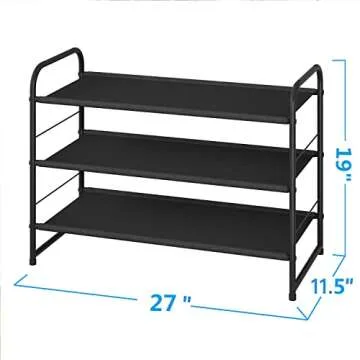 Simple Trending 3 Tier Stackable Shoe Rack for Storage