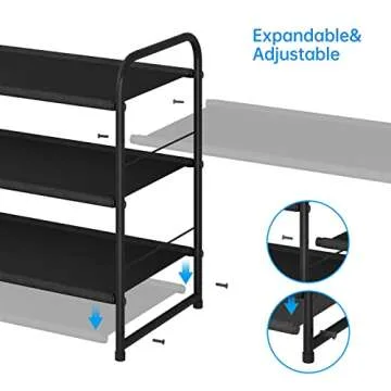 Simple Trending 3 Tier Stackable Shoe Rack for Storage