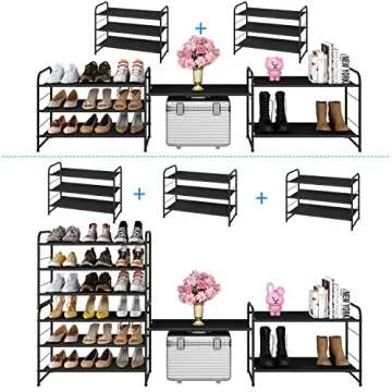 Simple Trending 3 Tier Stackable Shoe Rack for Storage
