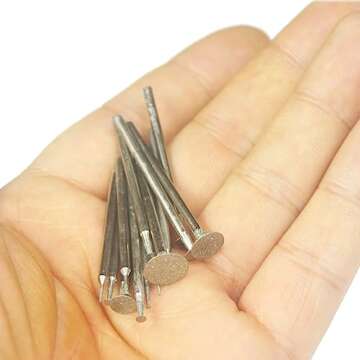 𝐋𝐮𝐨 𝐤𝐞 13 Pcs T Shape Diamond Burr - 3/32'' Shank Stone Carving Bits Diamond Burs for Rotary Tools includes