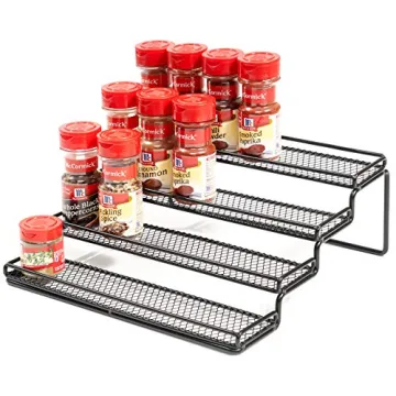 MEIQIHOME 4-Tier Spice Rack Organizer Sturdy Metal Step Shelf