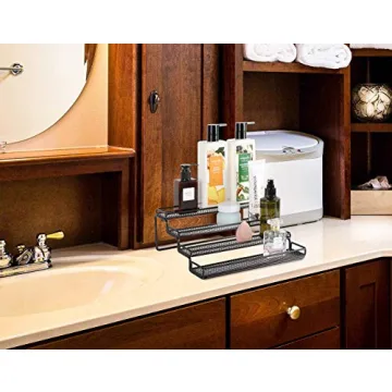 MEIQIHOME 4-Tier Spice Rack Organizer Sturdy Metal Step Shelf