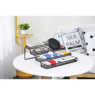 MEIQIHOME 4-Tier Spice Rack Organizer Sturdy Metal Step Shelf