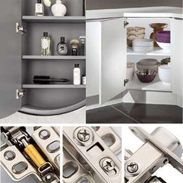 Soft-Closing Frameless Cabinet Hinges Set for Kitchen