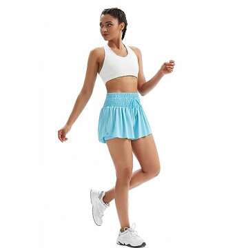 Trendy Flowy Womens Athletic Shorts for Workout and Casual Wear