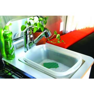 Camco RV and Marine Mini Dish Wash Pan | Helps Conserve Water | Holds 9-Quarts | (43516)