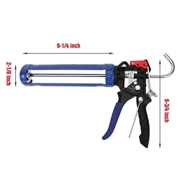 WORKPRO Caulking Gun with Adjustable Thrust Ratios and Grip