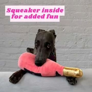 Plush Dog Toy Mom's BFF - Puppy Toy, Squeaky Toy, Champagne Pet Toy, Pink, Dog Gift, Puppy Gift, Wine Bottle Toy, Mom's Best Friend