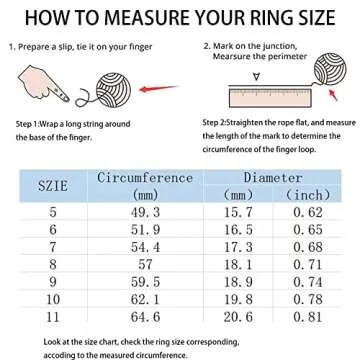 OUMIYER 925 Sterling Silver Engagement Ring Set - Size 7