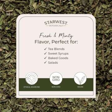 Starwest Botanicals Organic Peppermint Leaf Tea 1 lb