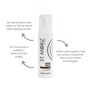 St Moriz Self Tan Dark Tanning Mousse 200ml - Natural Glow