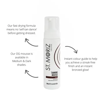 St Moriz Self Tan Dark Tanning Mousse 200ml - Natural Glow