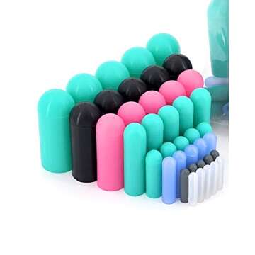40 Piece High Temp Silicone Rubber Protective End Cap Kit - 3/32" to 3/4" for Powder Coating Custom ...
