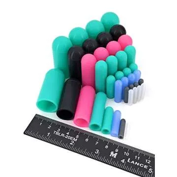 High Temp Silicone End Cap Kit - 40 Piece Set for Versatile Use