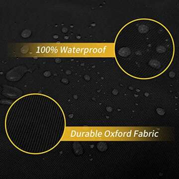 Waterproof Outdoor TV Cover for 65-70 inch TV with Bottom Cover, Thick Fabric, Dustproof and Weatherproof TV Cover with Remote Control Pocket, Black